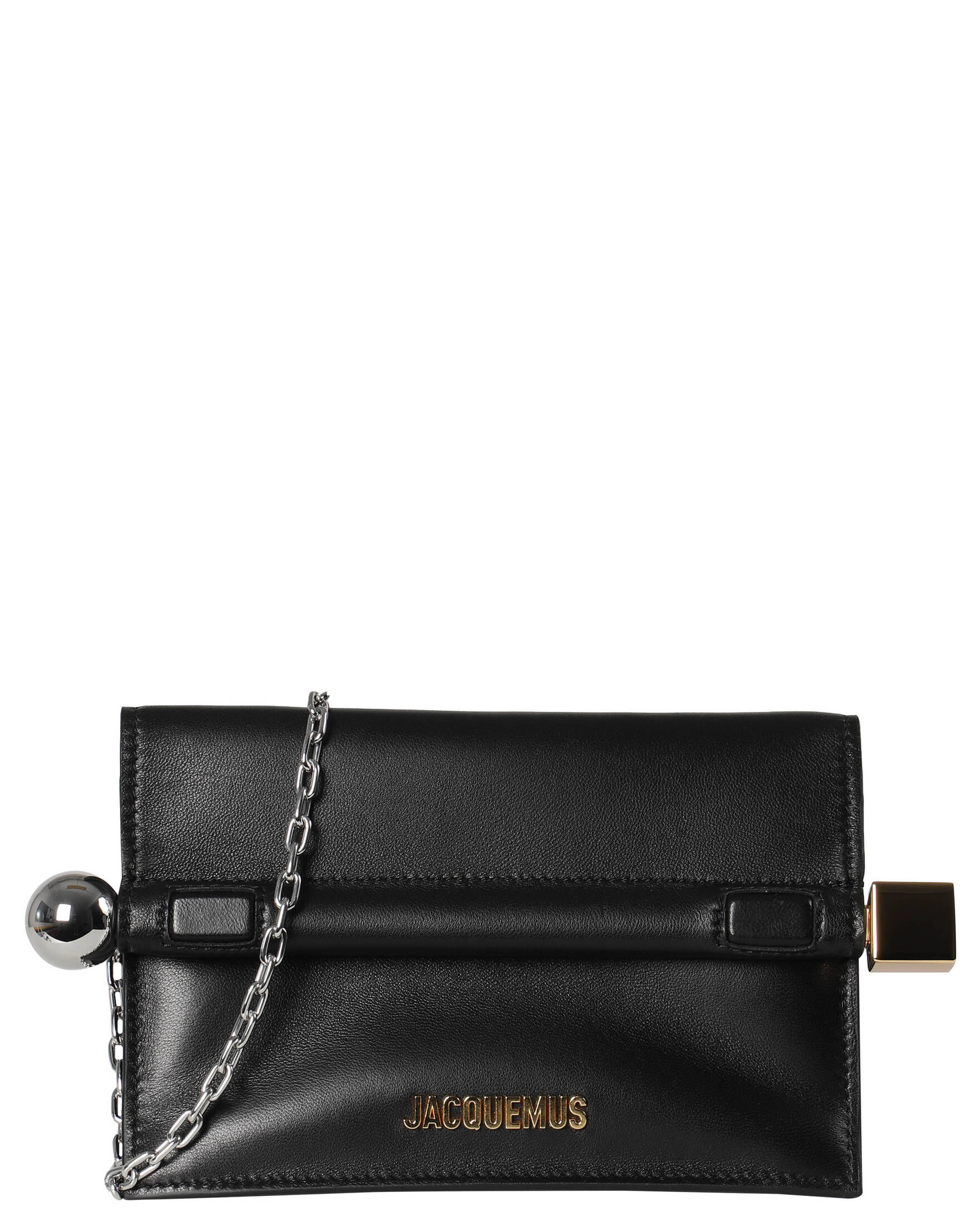 Jacquemus| Damen Clutch LA PETITE POCHETTE ROND CARRÉ aus Lammleder