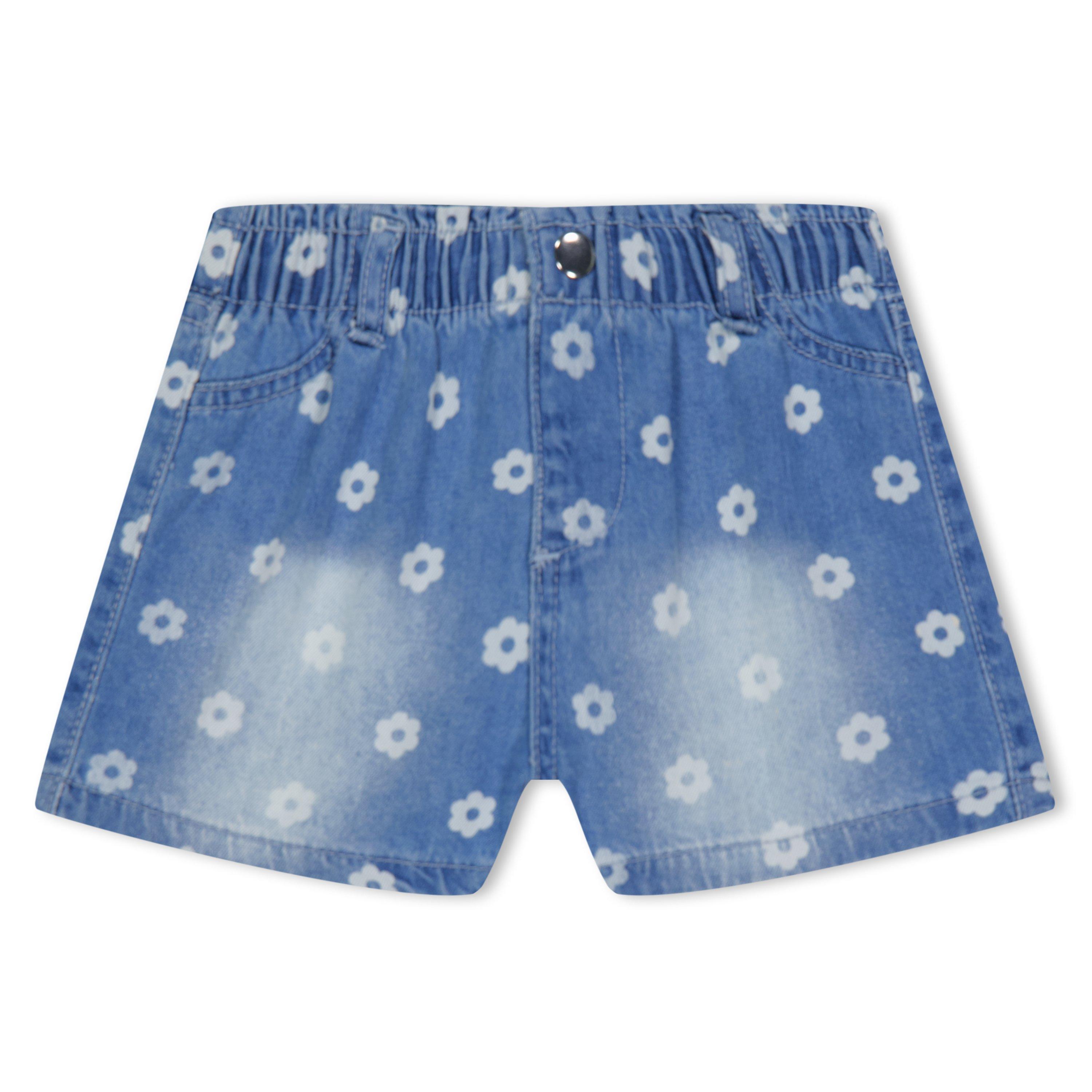 Hello World Studio Baby Girl Frill Top and Print Short Set