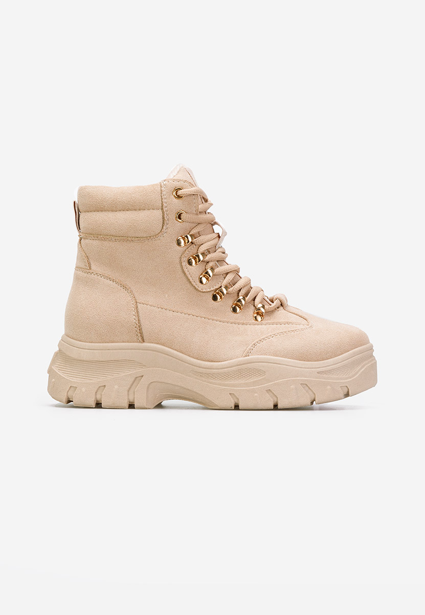 Bottines à lacets femme beige Onisa