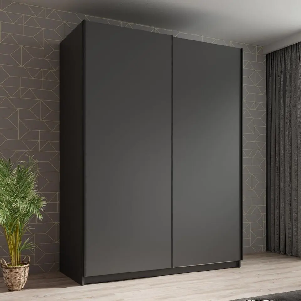 Meubella - Kledingkast Ganaro - Grijs - 150 cm