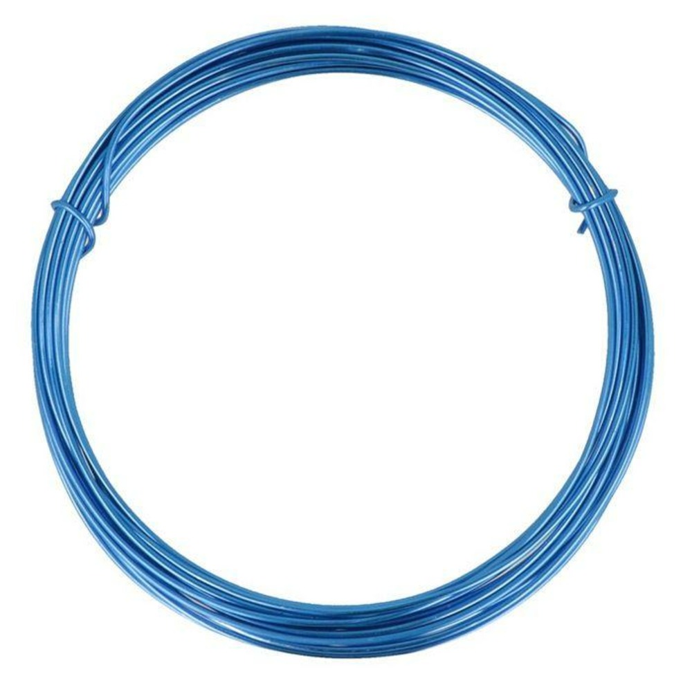 Fil d'aluminium 5 m x 1,5 mm - bleu