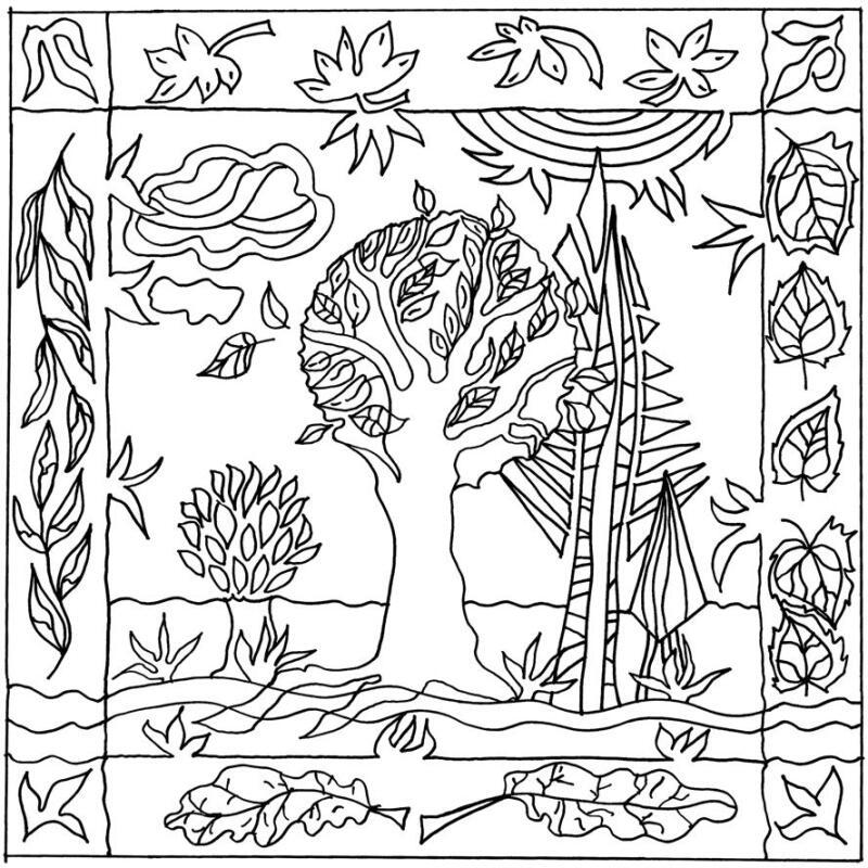 Coussin 100% soie - 40x40cm Arbres - Blanc
