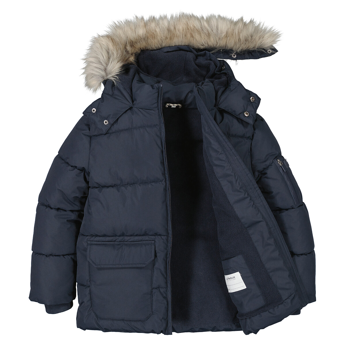 COLEÇÕES LA REDOUTE<br>Jaqueta de plumas quente com capuz, comprimento médio