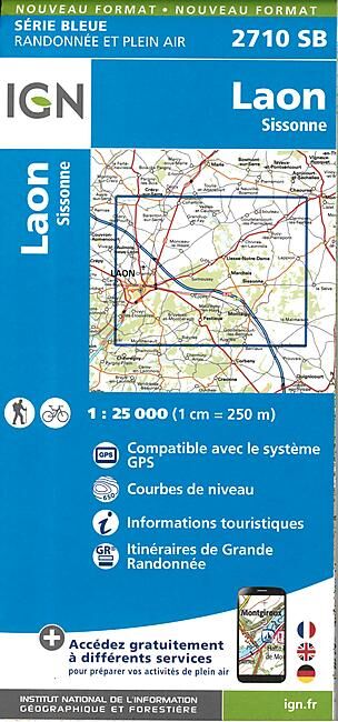 IGN - 2710 SB LAON SISSONNE 1 25 000