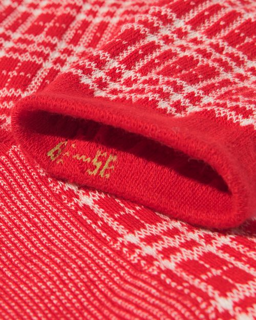 chaussettes rouges carreaux rouge