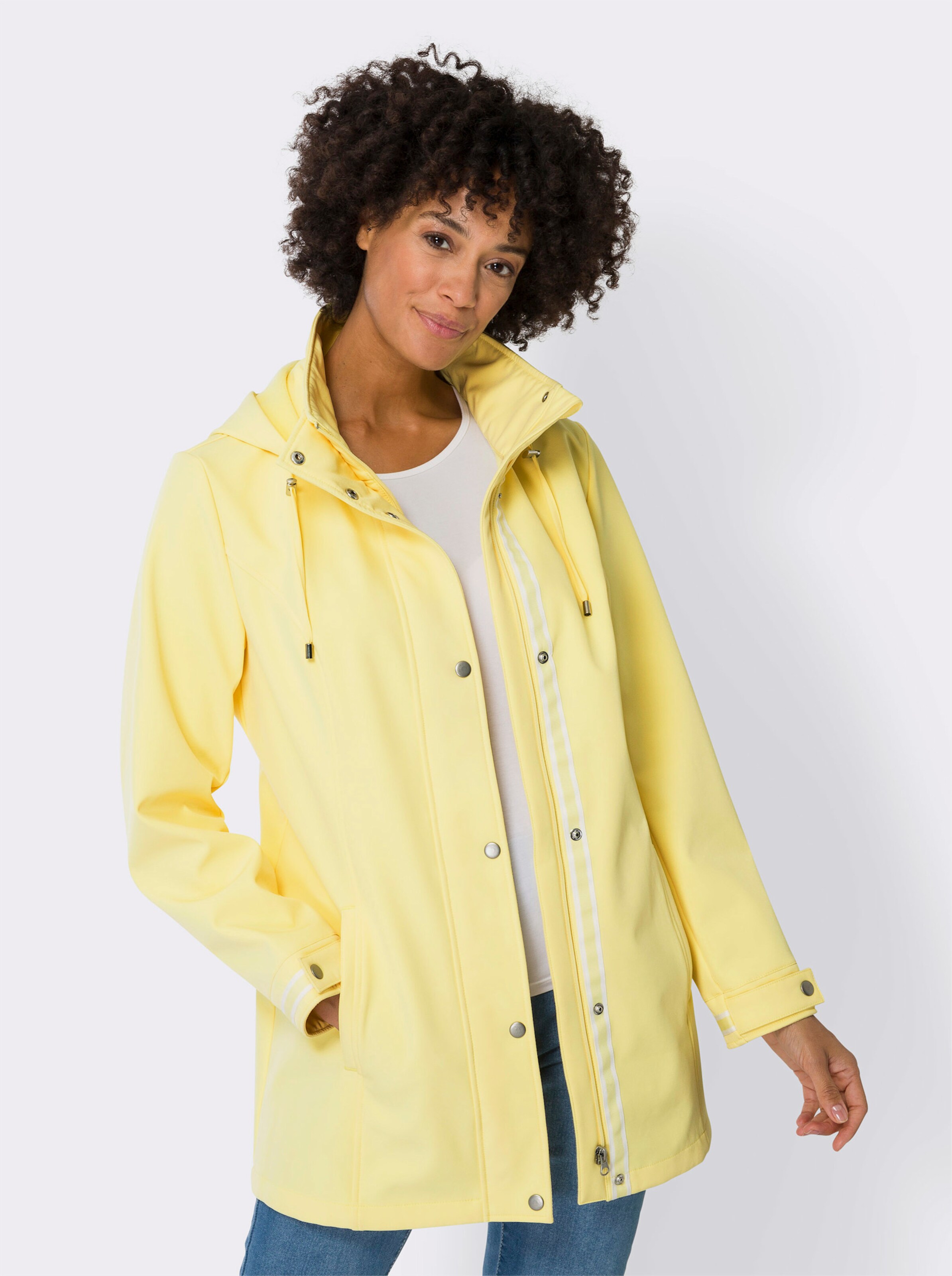 Softshelljacke mit Druckknopfleiste