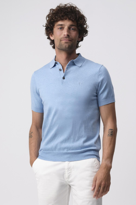 Campbell blauwe heren polo