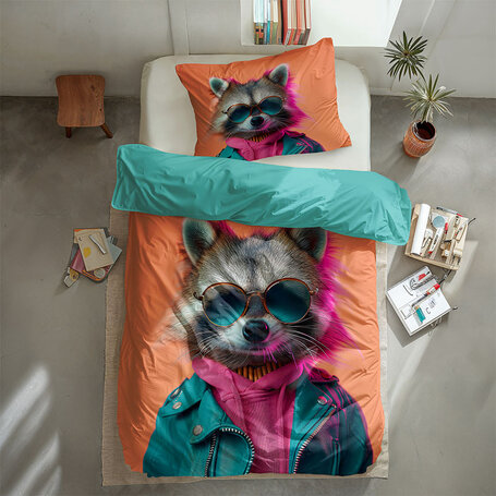 Dekbedovertrek Animal Couture  - Racoon