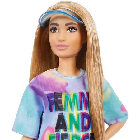 Barbie Fashionistas Puppe im Tie Dye Kleid, Anziehpuppe, Modepuppe