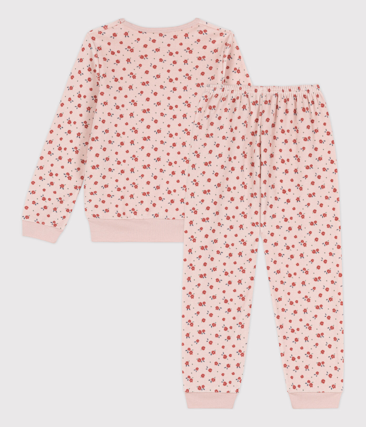 Pyjama fleur petite fille en velours