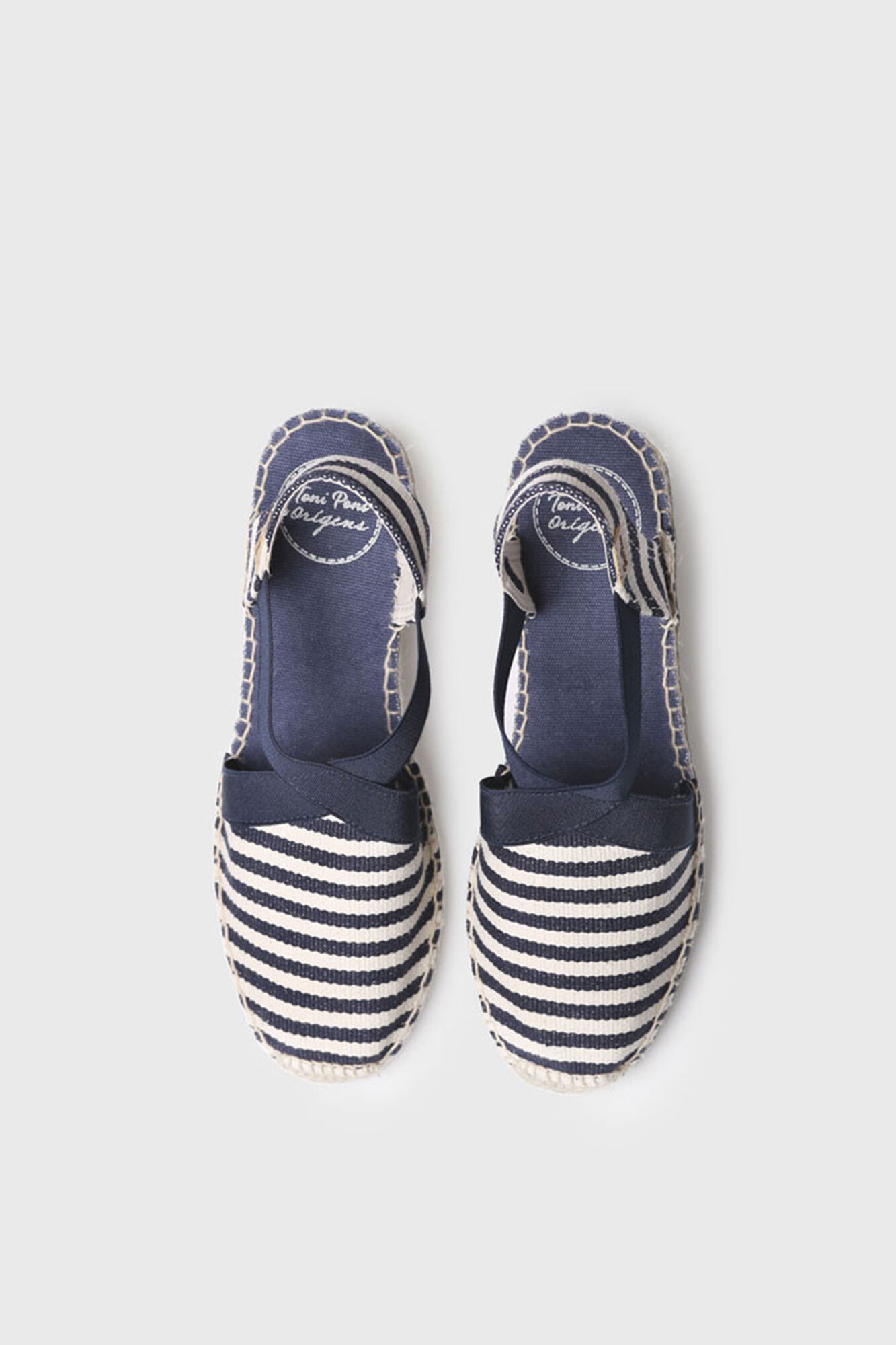 Alpargatas veganas listradas - TERRA-DD - azul
