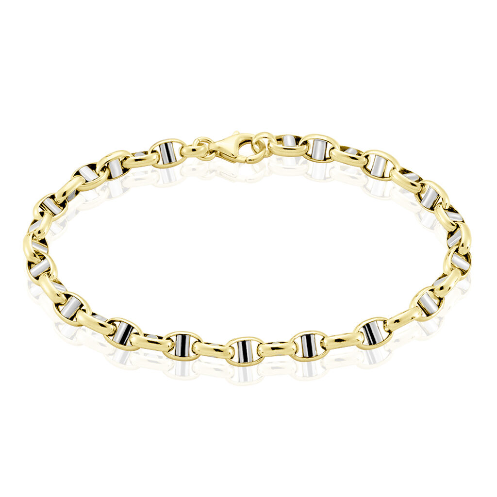 Bracelet Carlo Maille Marine Ronde Or Bicolore