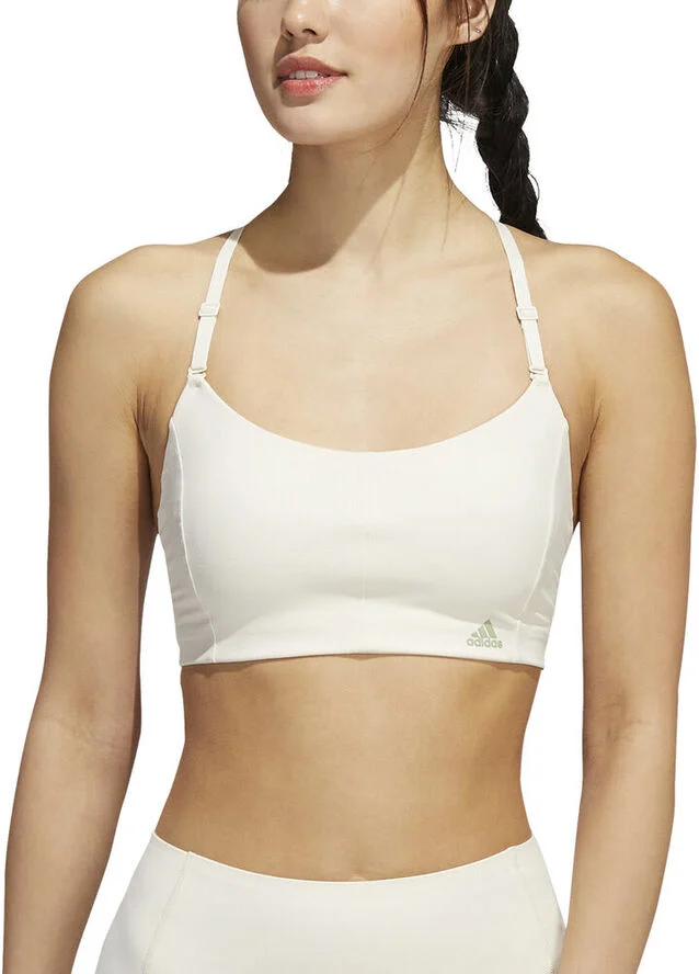 adidas Yoga Studio Light-Support 3-Stripes sports bh Hvid