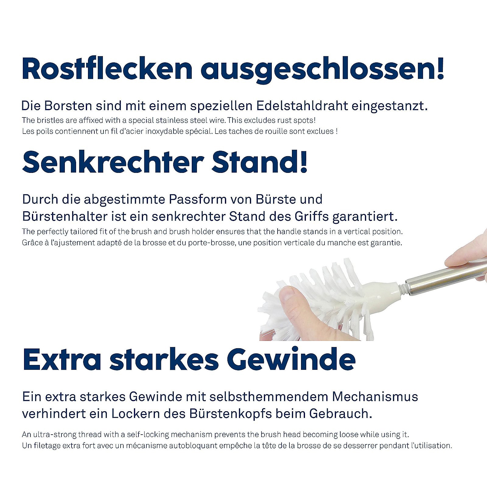 kela WC-Bürste LA BROSSE 8 cm Edelstahl