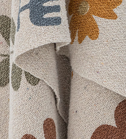 Bloomingville Mini Decke - 160x130 cm - Bryn - Braun m. Print