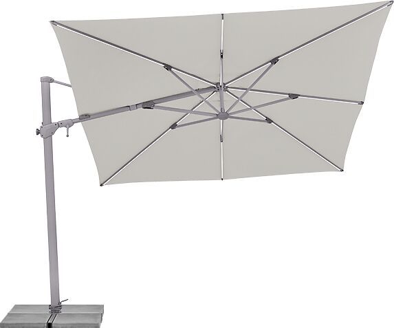 Suncomfort by Glatz VARIOFLEX Sonnenschirm - Hellgrau / B: 300.0 cm x T: 300.0 cm x H: 258.0 cm
