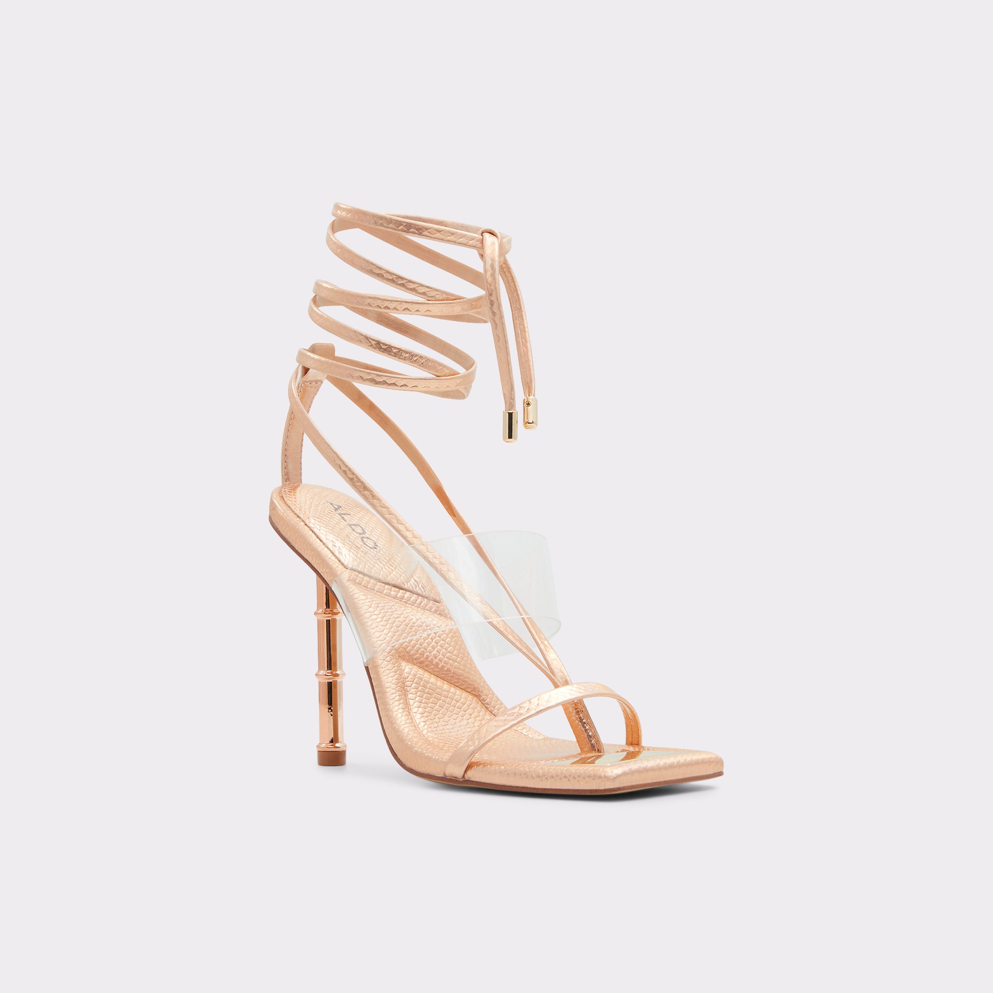 Elektra Rose Gold Women Strappy Sandals