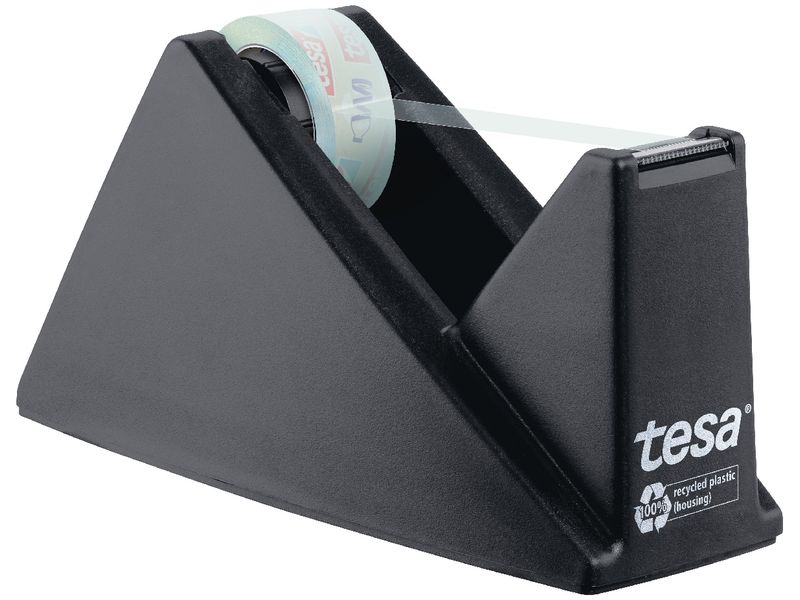 tesa Abroller Easy Cut Economy mit Klebeband Eco & Crystal Tischabroller aus 100% recyceltem Kunststoff