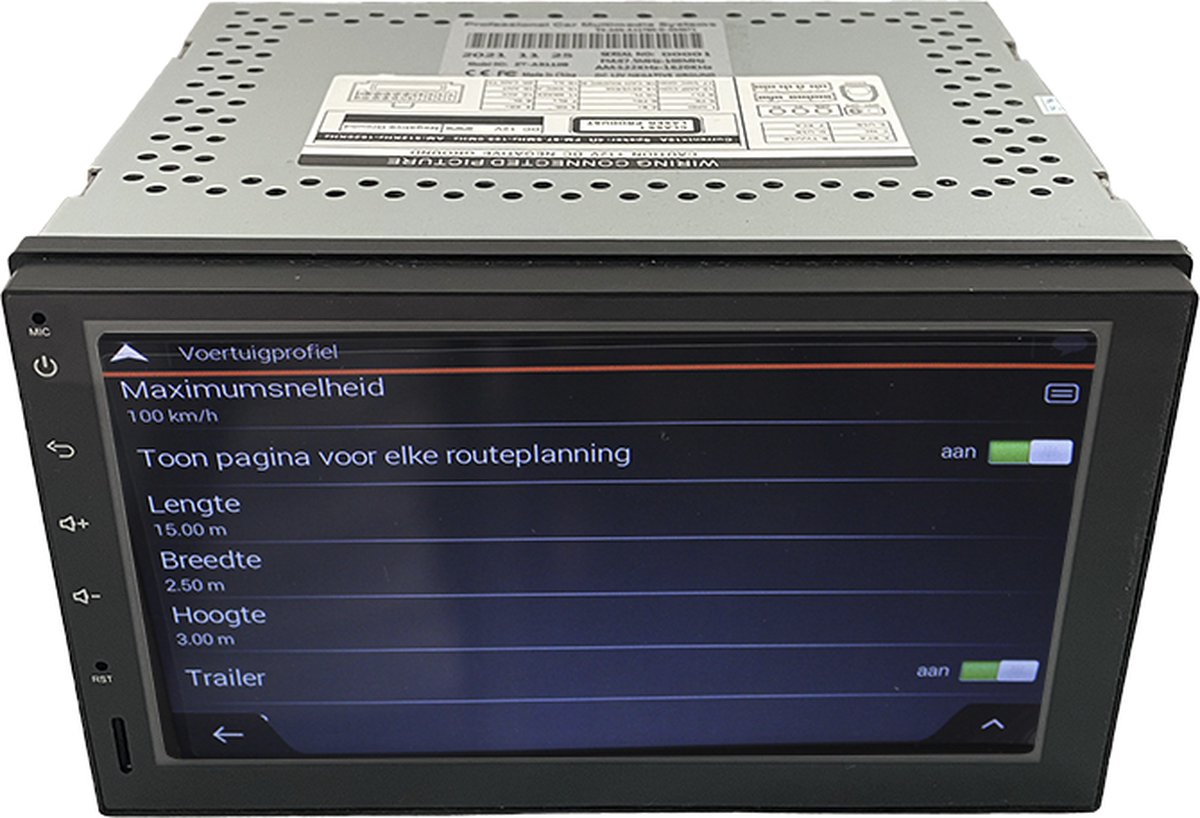 BergGPS 2-DIN inbouw radio camper navigatie met Carplay