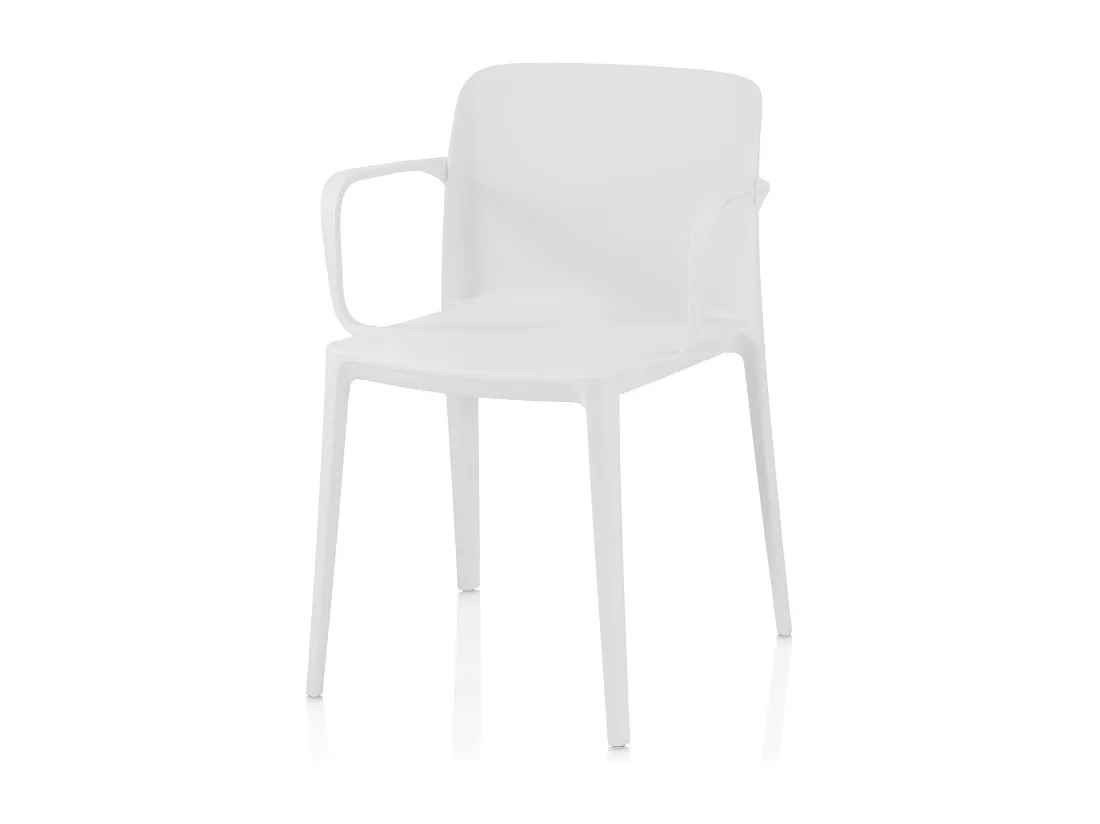 Set de 4 Chaises d'intérieur/extérieur TIMMY blanche