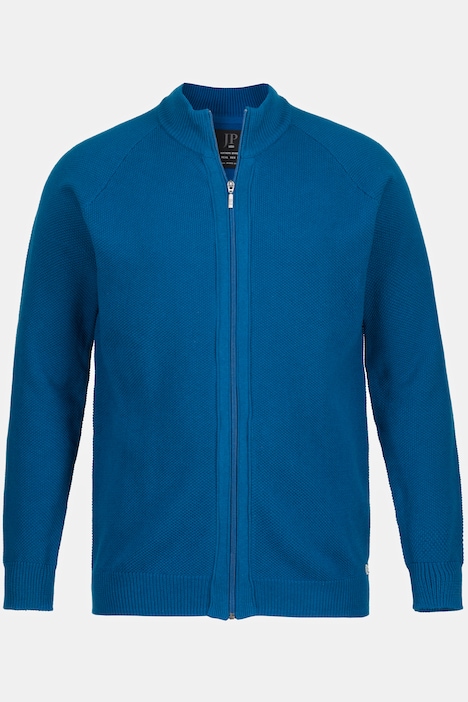 Strickjacke, Strukturstrick, Stehkragen