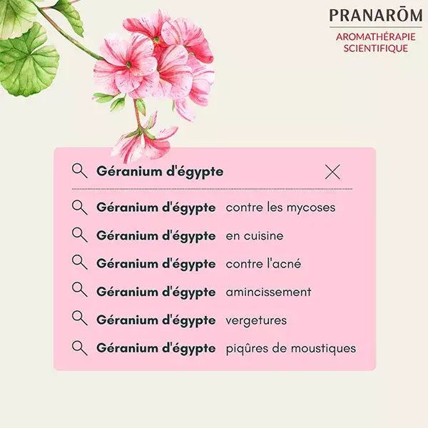 Óleo Essencial de Gerânio Egípcio Pranarom 10ml
