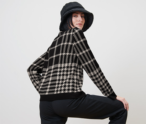 Karierter Pullover