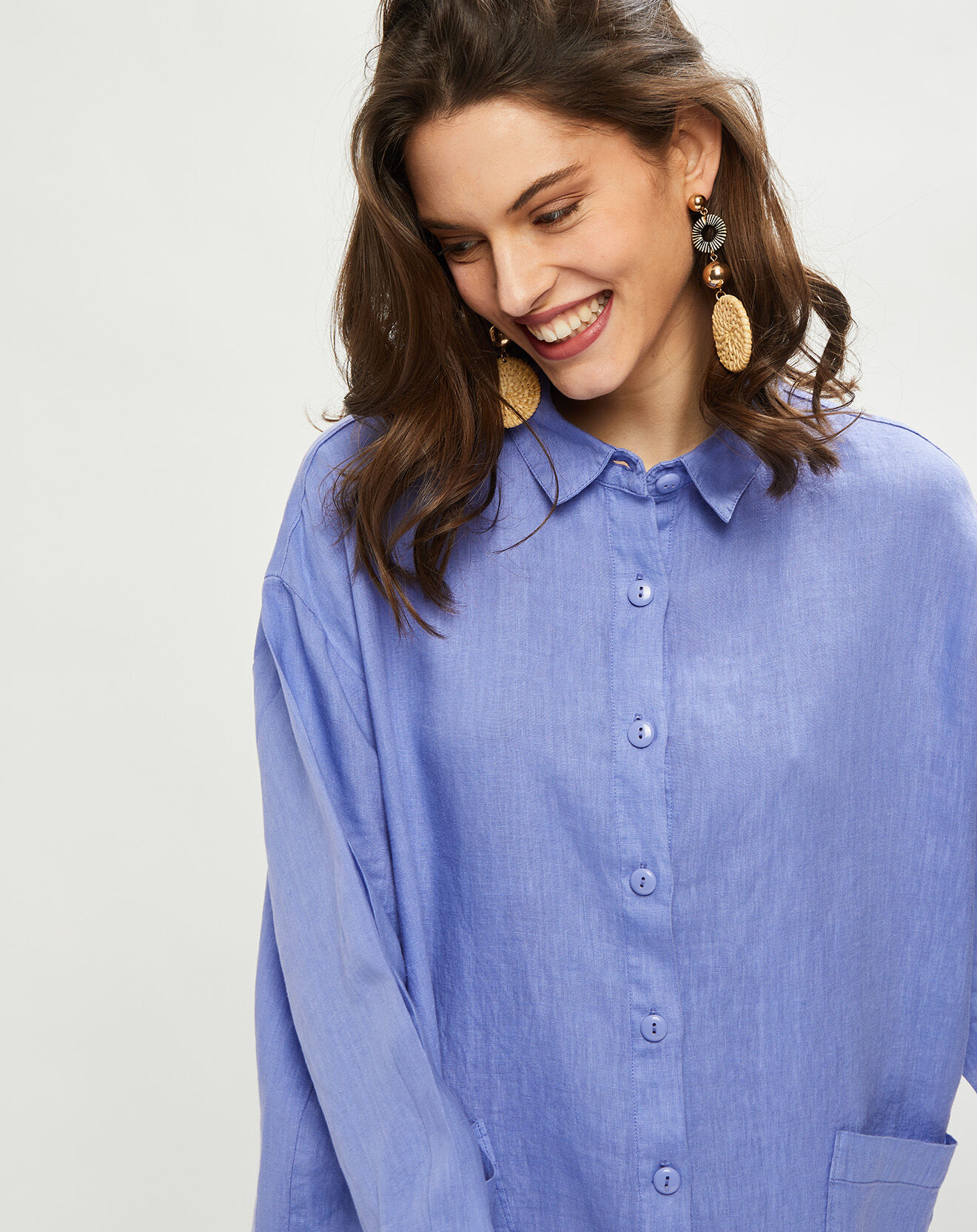 Harris Wilson Robe 100% Lin Caroline iris