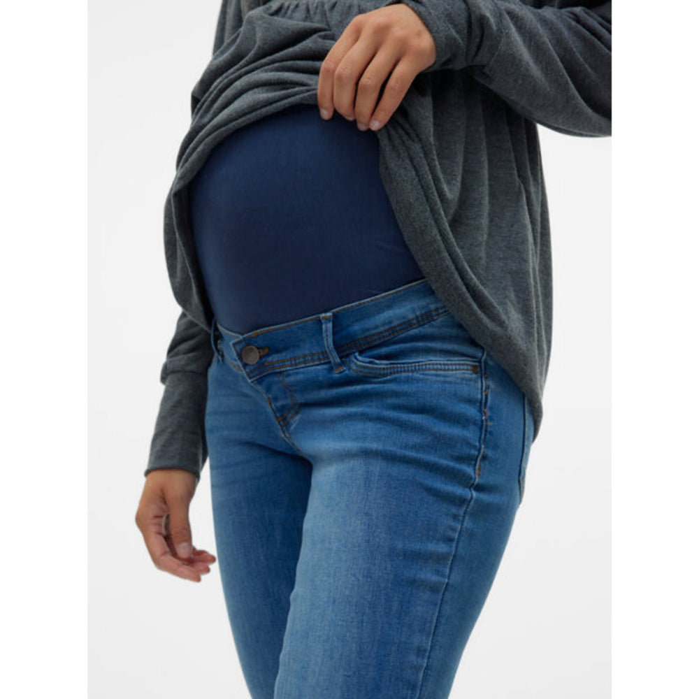 Køb Mama;licious Medium Blue Denim Mila Slim Medium Blue Jeans Noos