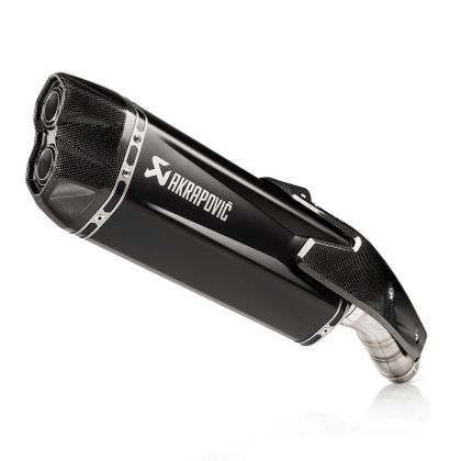 Silencieux Akrapovic Titane noir embout Carbone - Gris / Noir
