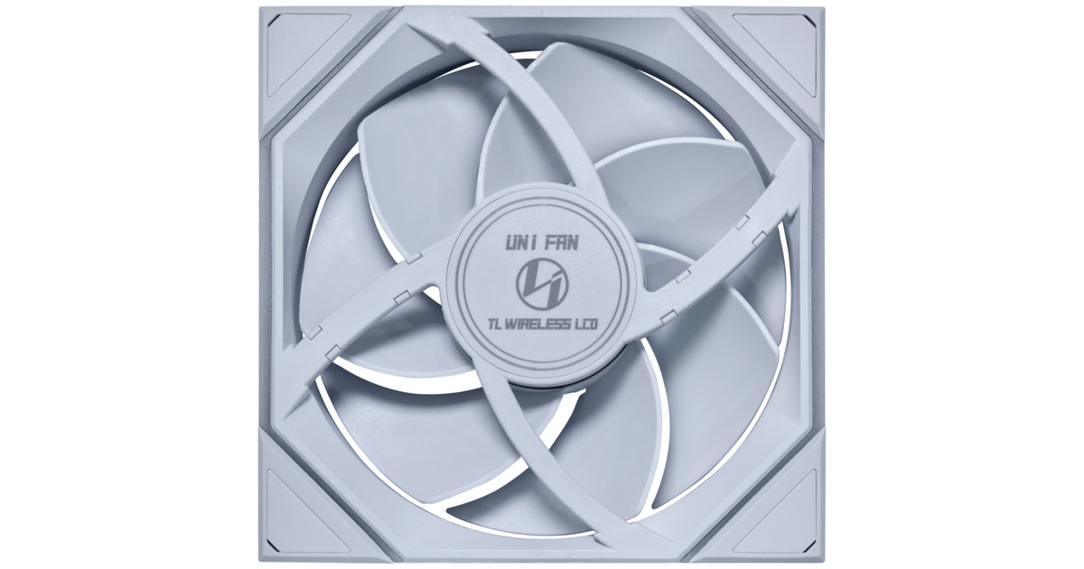 Lian LiUNI FAN TL 140 LCD Wireless Reverse Blade RGB case fan  (Wit, 140 x 140 x 28 mm, PWM, 1x 9-pin USB)
