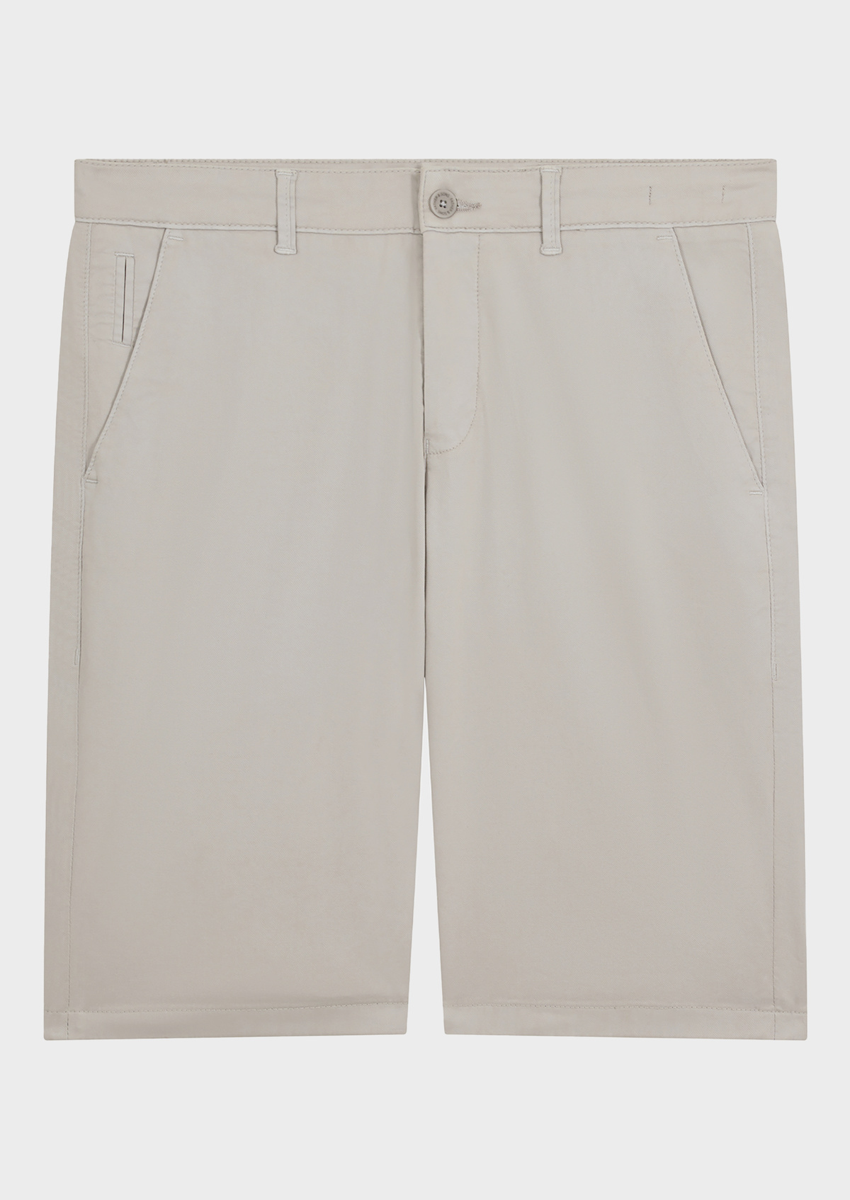 Bermuda en coton stretch uni gris