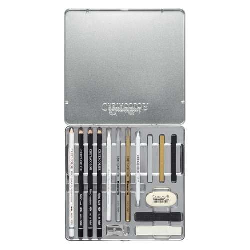 CRETACOLOR® The Diamond Box, 15-teiliges Luxury Zeichen-Set