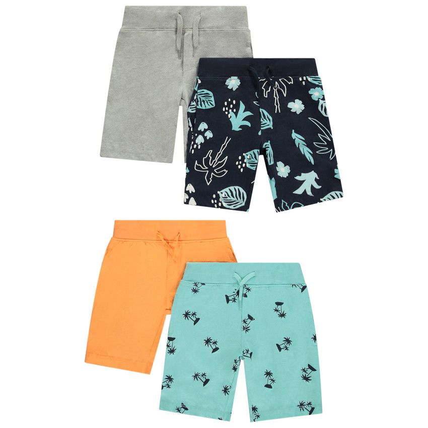 Lot de 4 bermudas fantaisie pour garçon - Multicolore