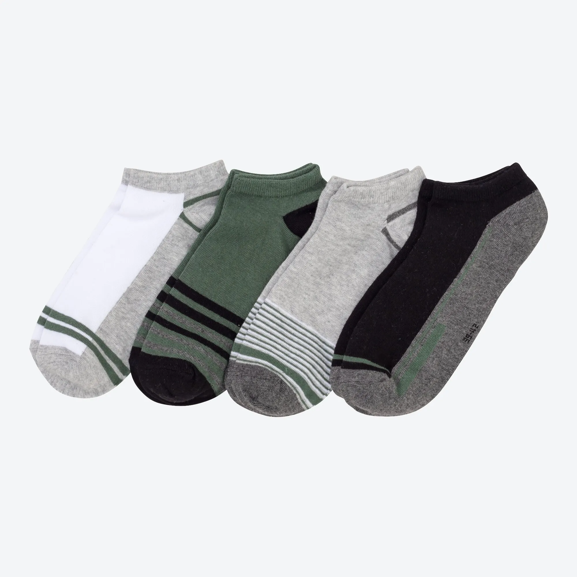 Herren-Sneaker-Socken mit Kontrast-Design, 4er-Pack