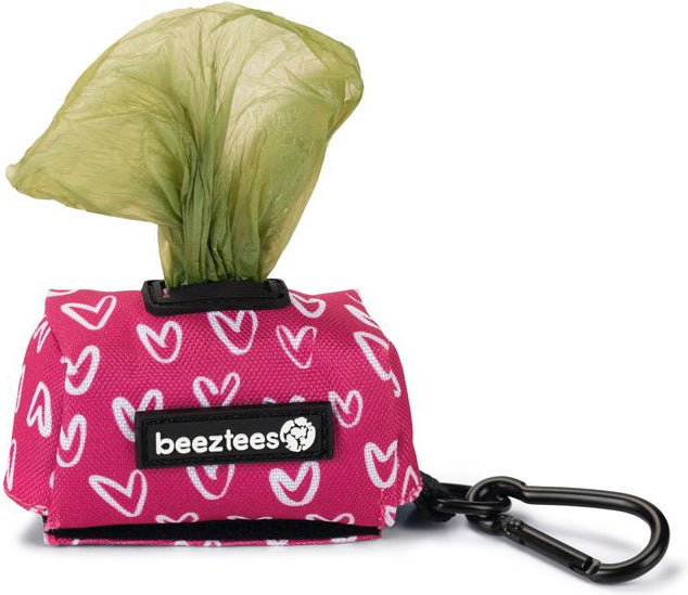 Beeztees poepzakjes houder Cora roze 7,5 x 3,5 x 4 cm