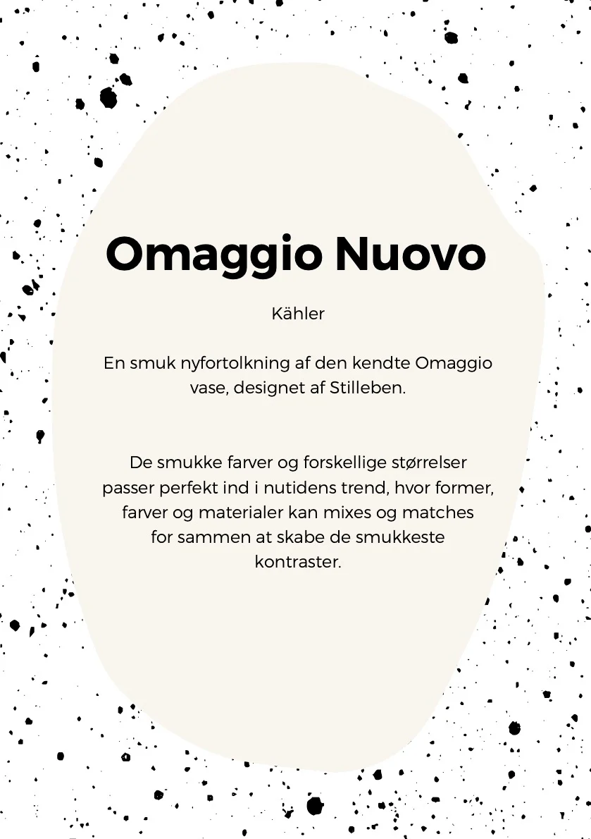 Kähler  Omaggio Nuovo vase, Mørkeblå - H20,5 cm.