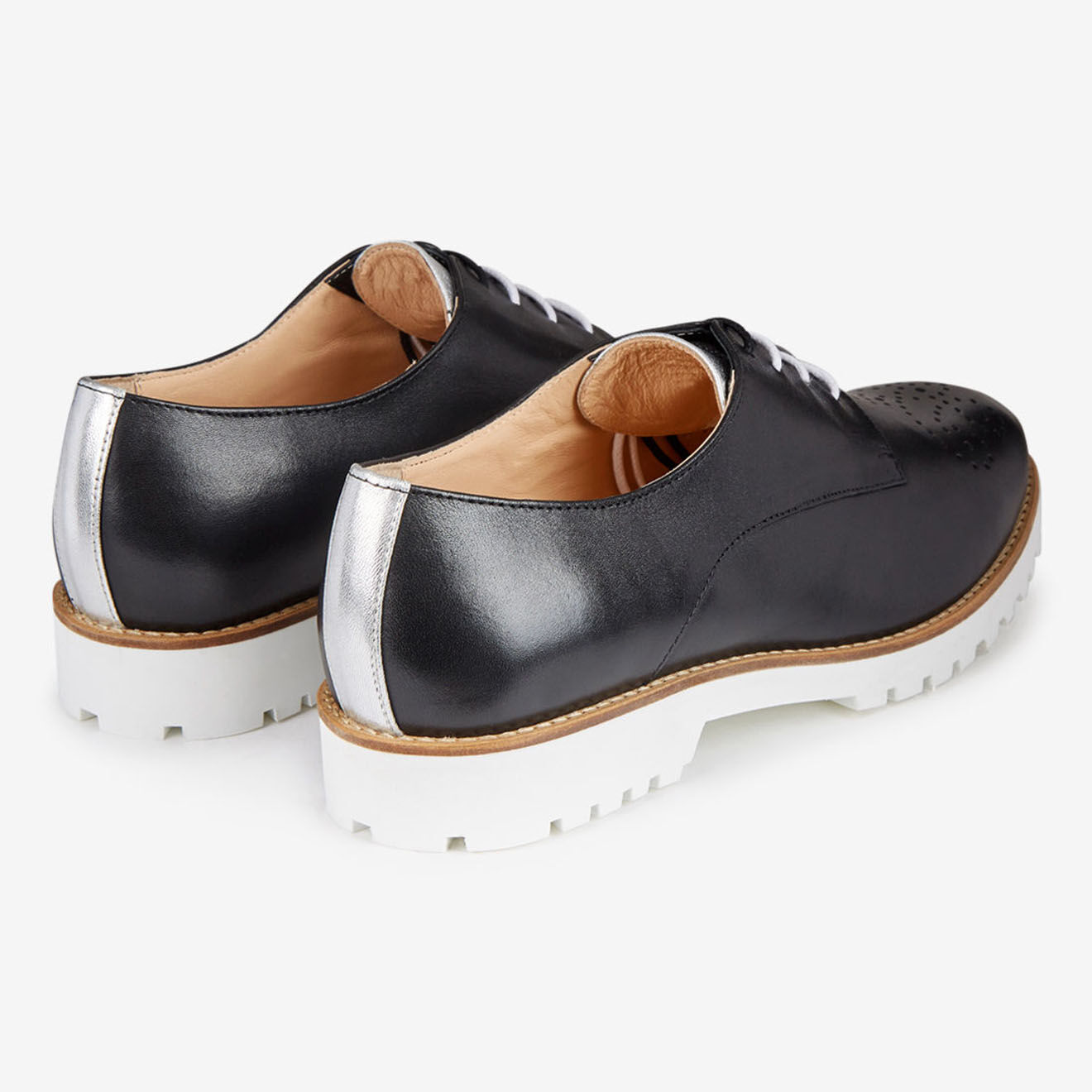 Mellow Yellow Derbies en Cuir Foilou noires