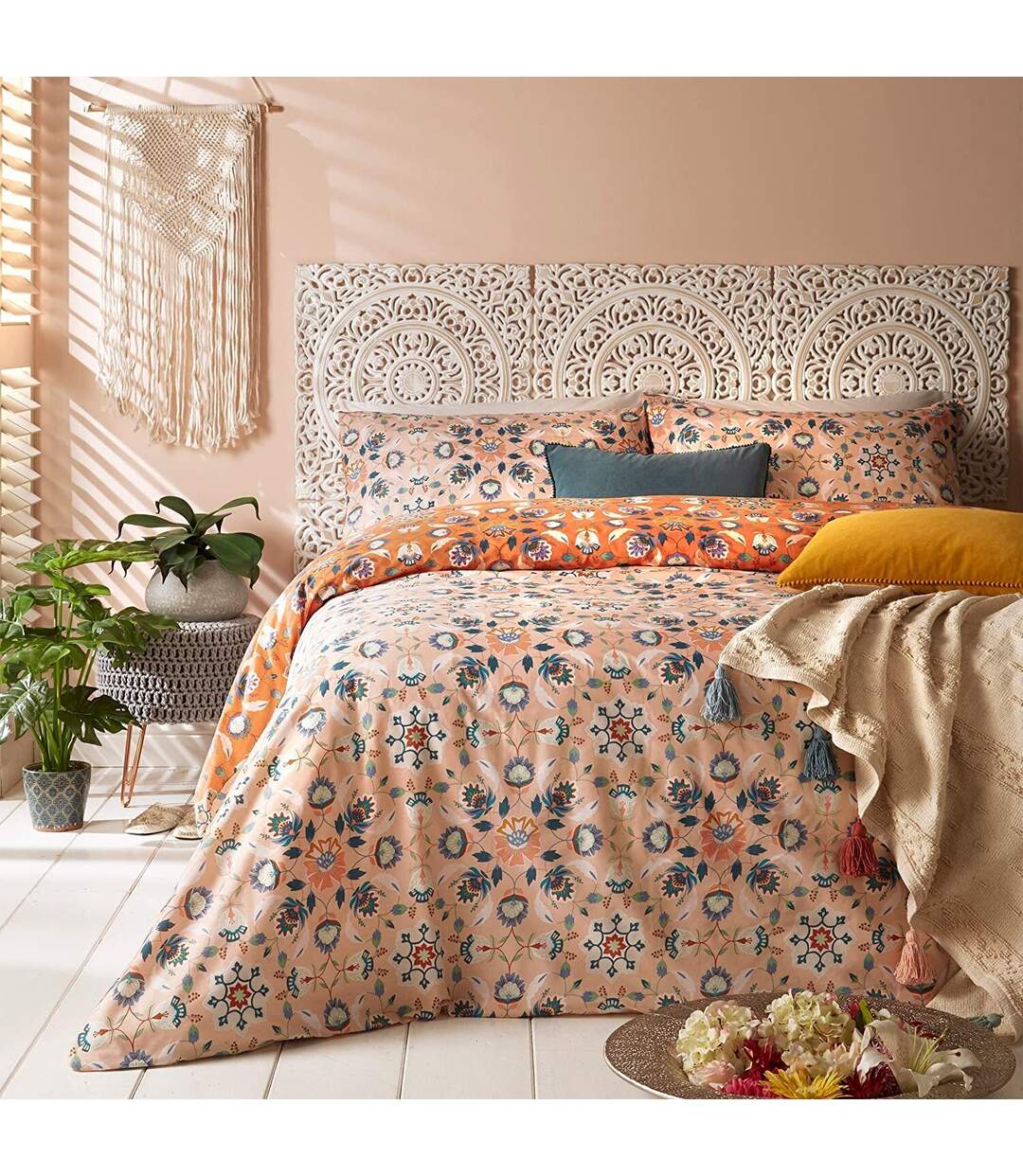 Furn - Parure de lit FOLK (Orange) - UTRV2094