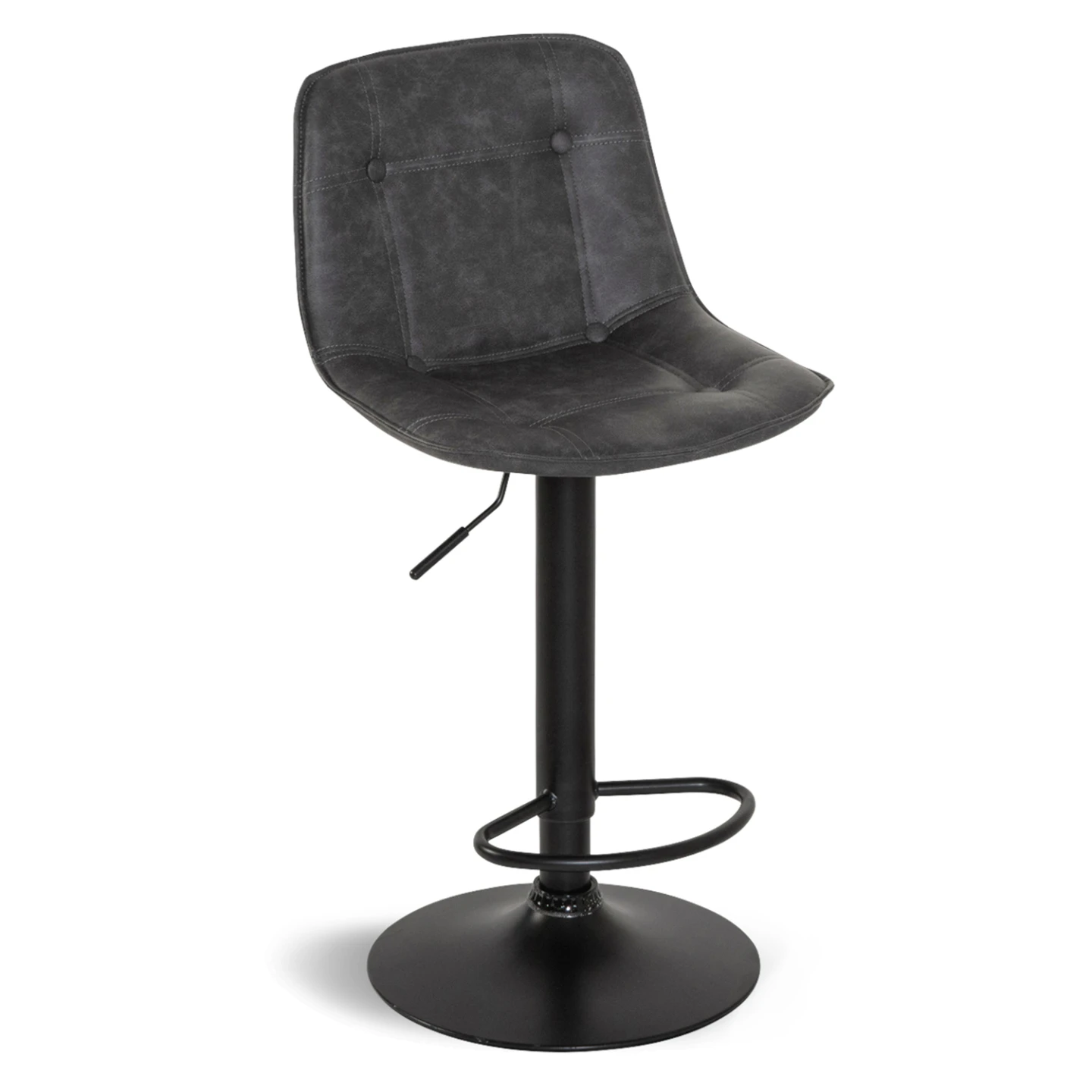 Lot de 4 tabourets de bar DENVER gris vintage