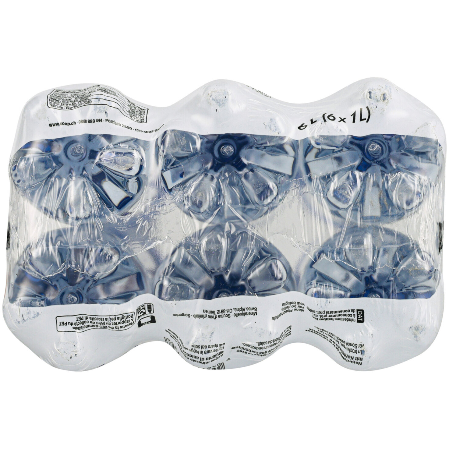 Swiss Alpina Blau Mineralwasser mit Kohlensäure 6x1l
