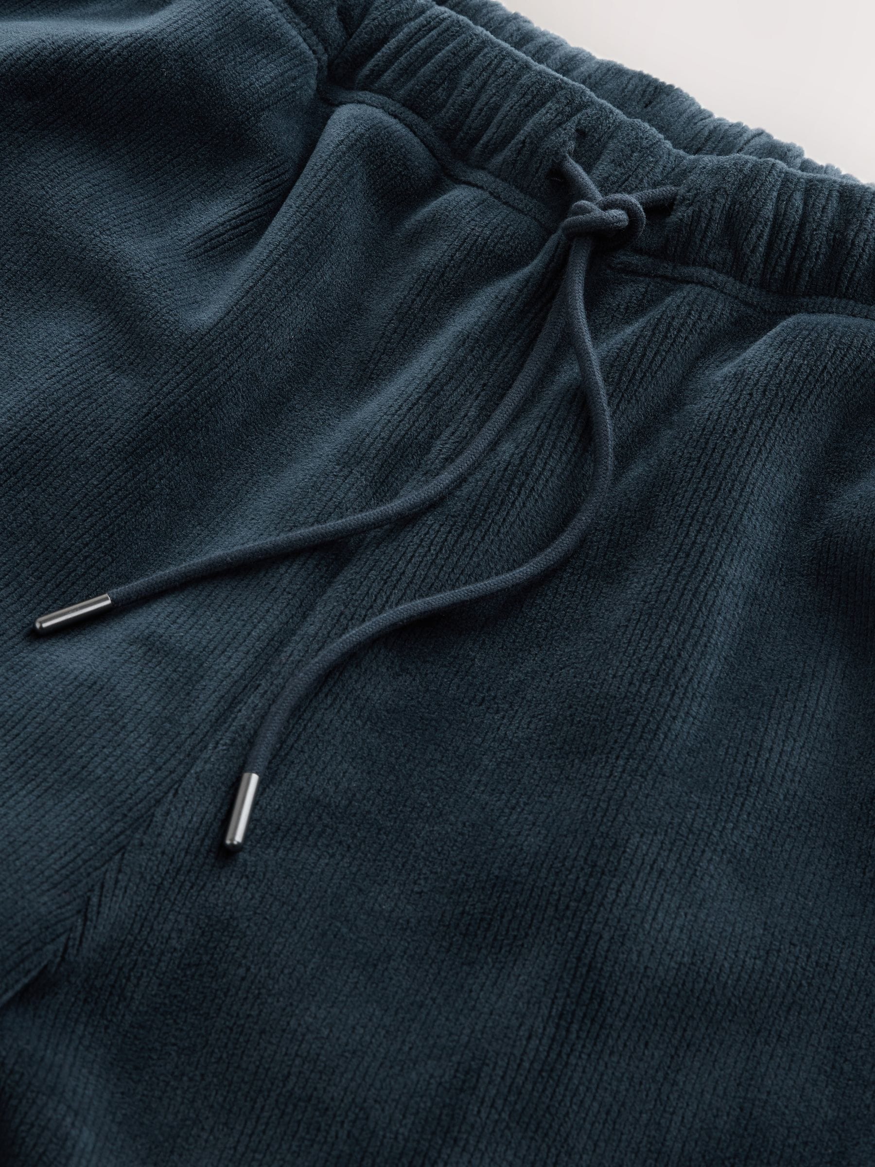 Donkerblauw - Jersey Textured Ribbed Joggers