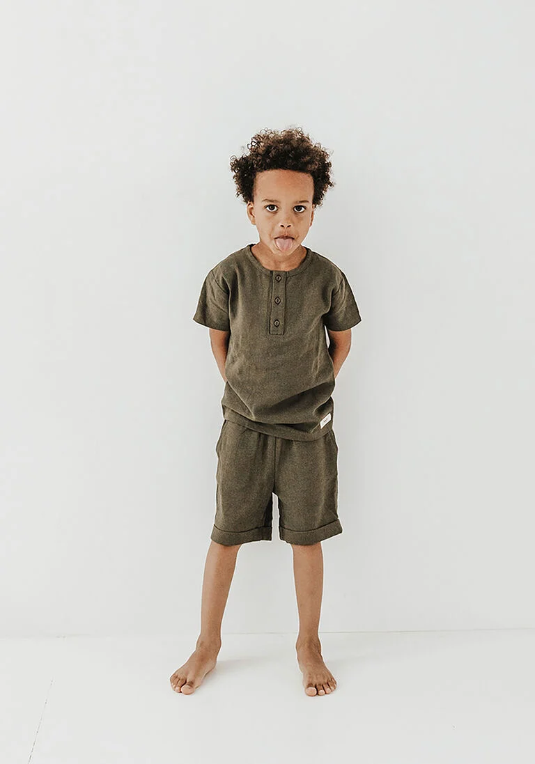 BAJE STUDIO groene baje studio casual overhemd shortsleeve blouse