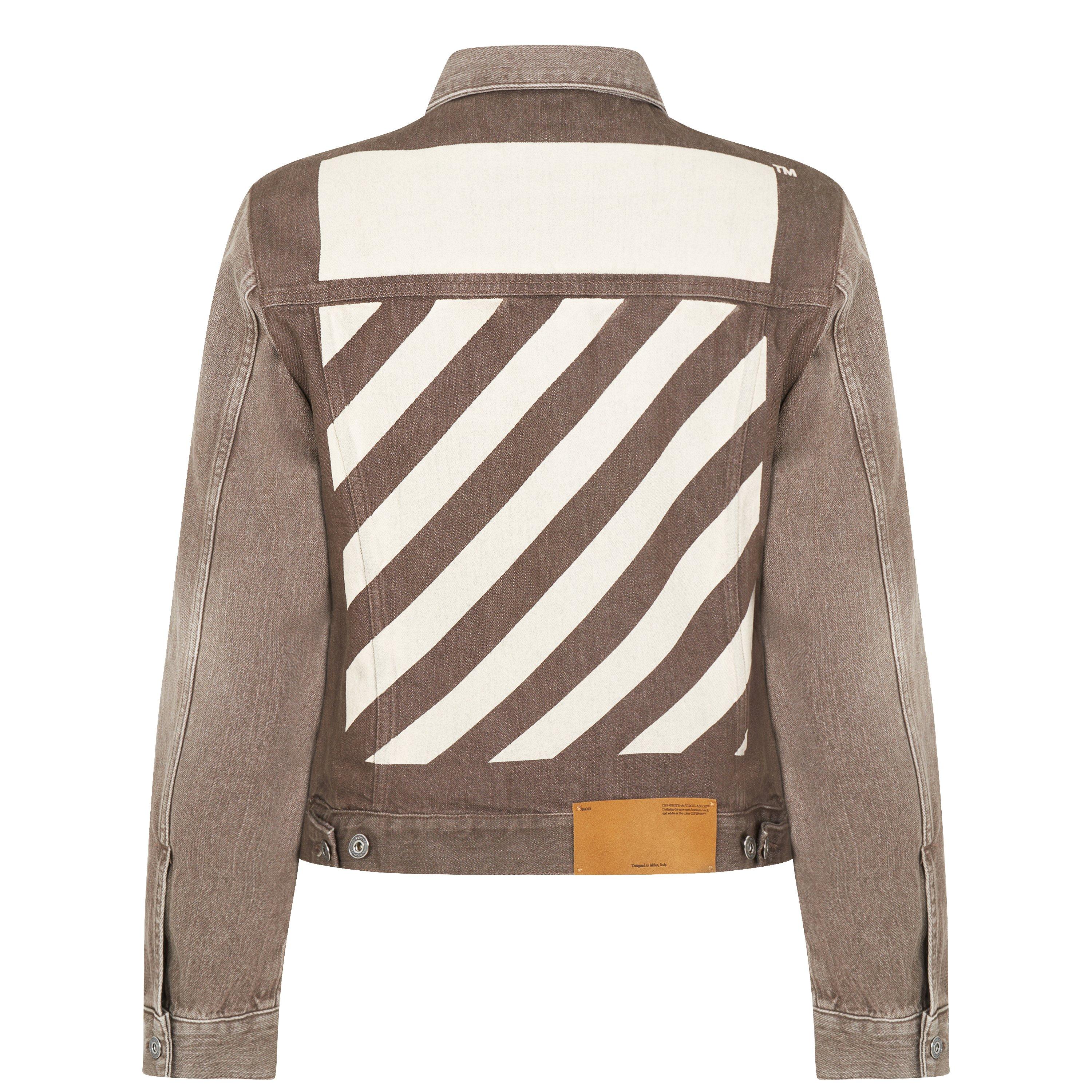 Off White Diag Tab Slim Denim Jacket