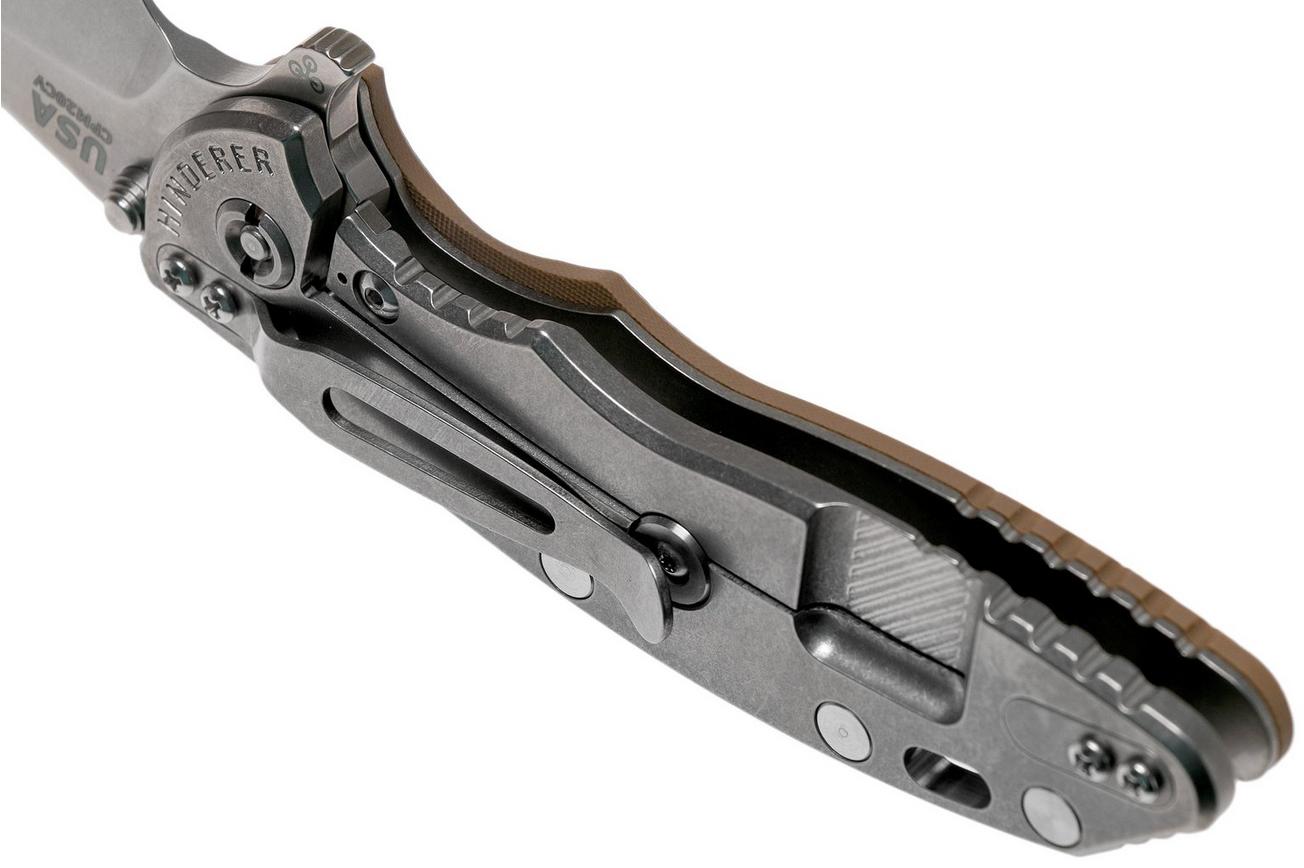 Rick Hinderer XM18 3,5” 20CV Slicer, Coyote G10 zakmes