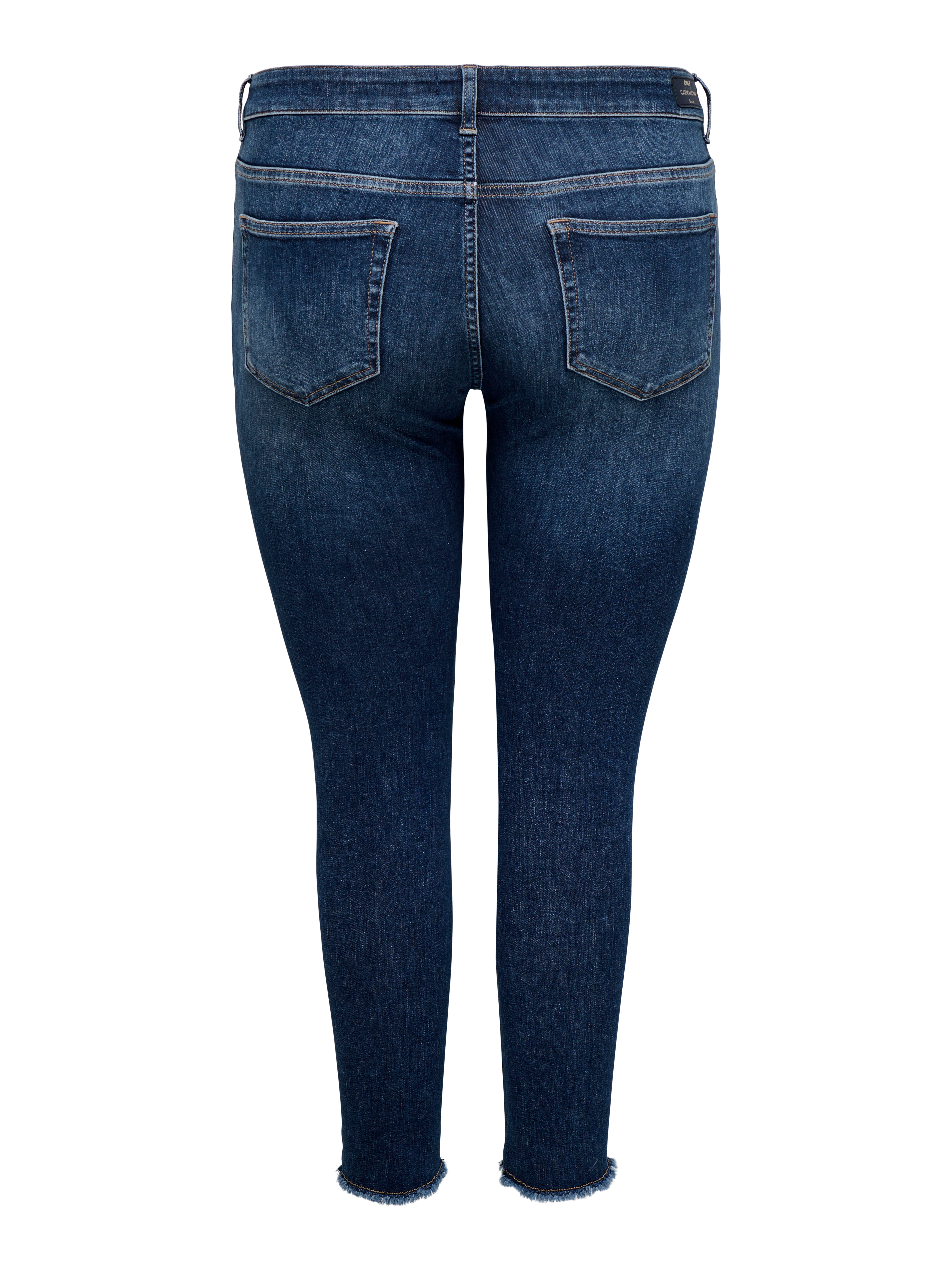 CARWILLY Mittlere Taille Skinny Fit Jeans Dark Blue Denim