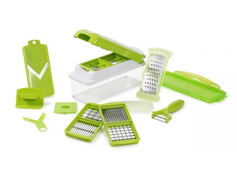 Genius Gemüseschneider Genius Nicer Dicer Plus 13-teilig, G Verstellbarer Hobel