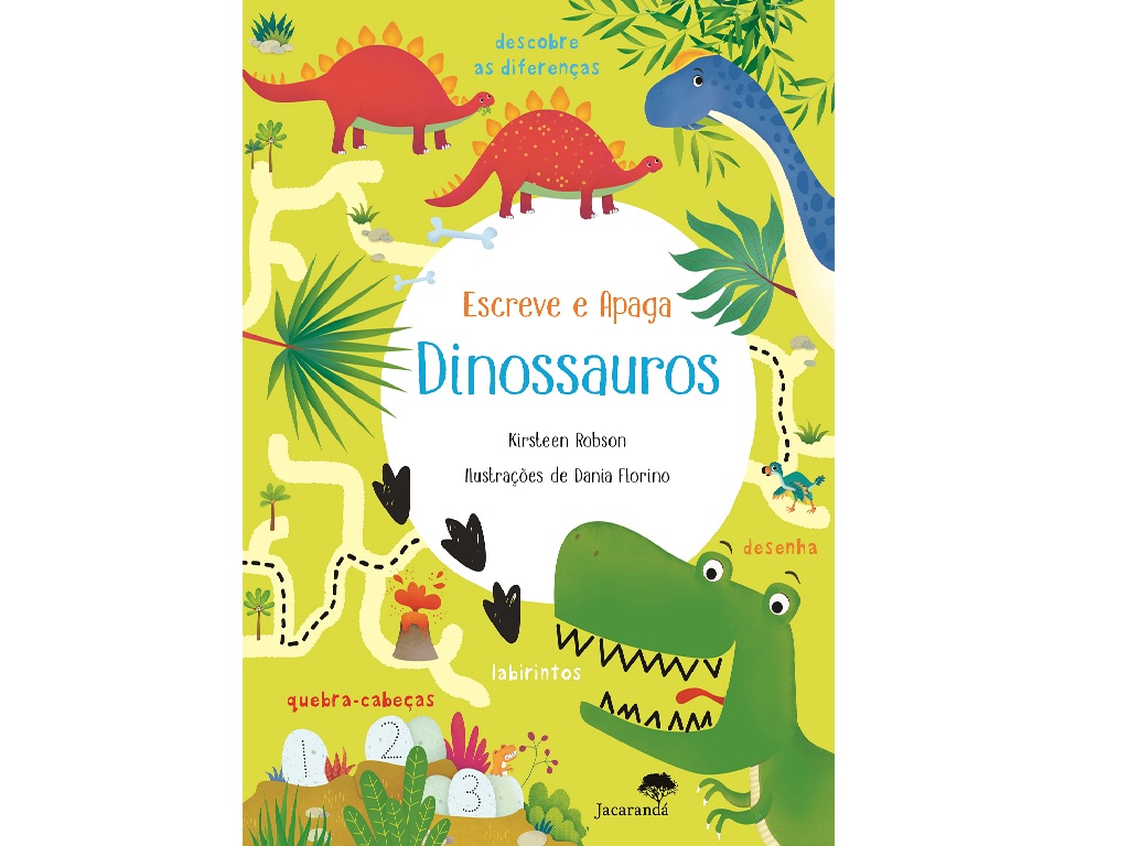 LIVRO ESCREVE E APAGA DINOSSAUROS