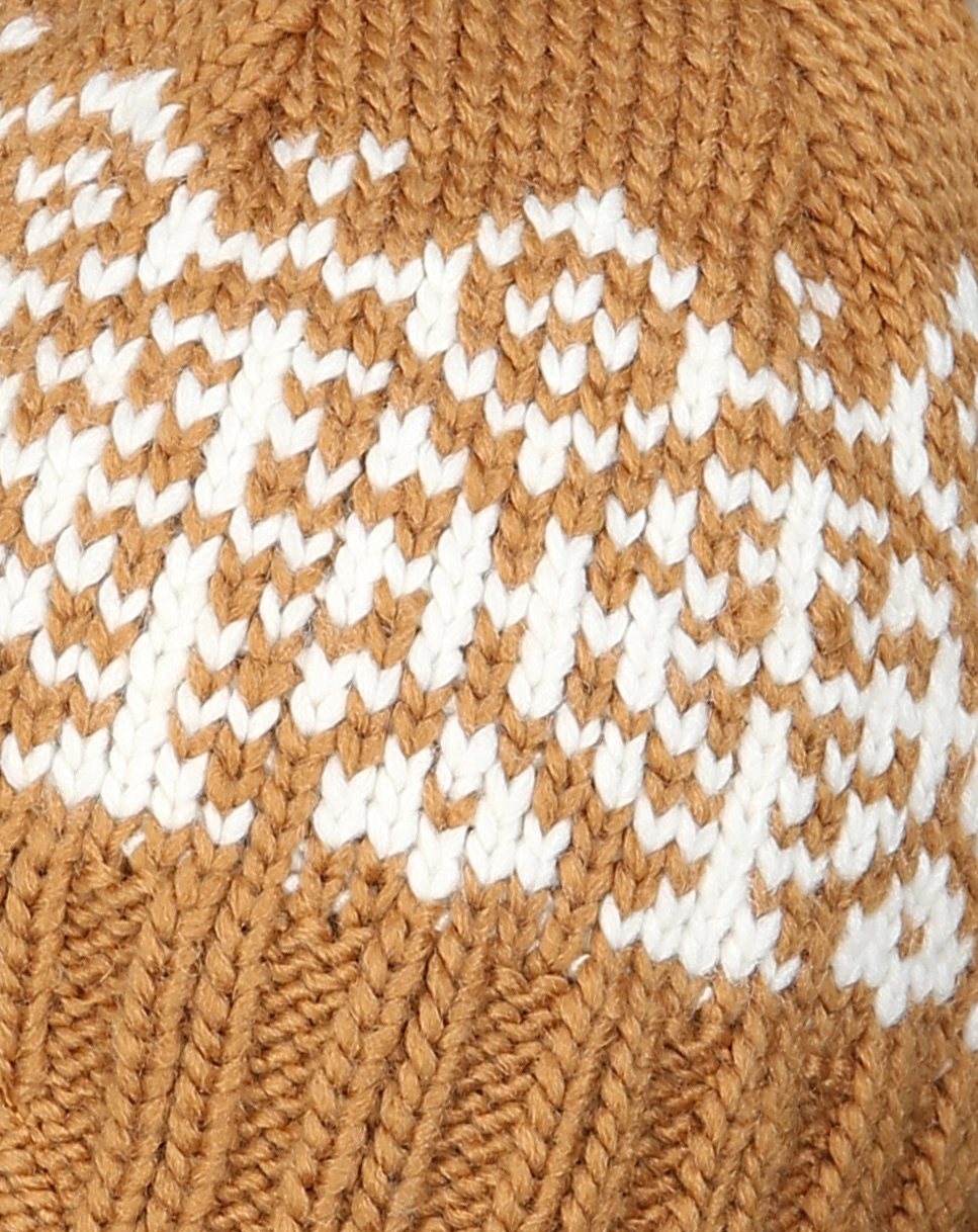 Strickmütze PEPPI in cinnamon/offwhite