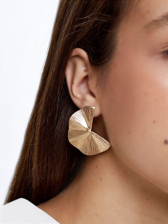 Brincos Metálicos Dourados - Dourado
